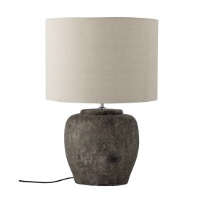 Isabelle 62cm Gris foncé De Bloomingville - La lampe de table Isabelle de Bloomingville pr&eacute;sente un magnifique pied en gr&egrave;s au style rustique et vintage qui apporte chaleur et caract&egrave;re &agrave; n'importe quelle pi&egrave;ce.