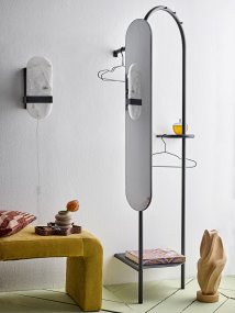 Taco 38cm Blanc De Bloomingville - L'applique Taco de Bloomingville est fabriqu&eacute;e en alb&acirc;tre et arbore un bel aspect neutre, semblable &agrave; du marbre, qui apporte une touche sophistiqu&eacute;e &agrave; n'importe quelle pi&egrave;ce.