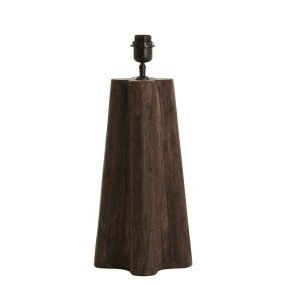 Navelli 40cm Bois pied de lampe De Light & Living - Fabriqué en bois massif avec une finition mate brun foncé, ce pied de lampe apporte une touche à la fois chaleureuse et raffinée à toute pièce.