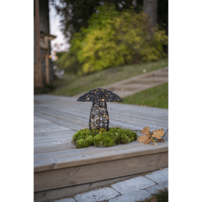 Otto 26cm Noir De Star Trading - Otto est une ravissante lampe de jardin en forme de champignon, fonctionnant sur piles.