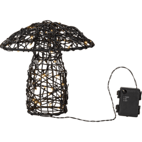 Otto 26cm Noir De Star Trading - Otto est une ravissante lampe de jardin en forme de champignon, fonctionnant sur piles.