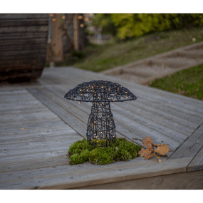 Otto 34cm Noir De Star Trading - Otto est une ravissante lampe de jardin en forme de champignon, fonctionnant sur piles.