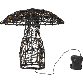 Otto 34cm Noir De Star Trading - Otto est une ravissante lampe de jardin en forme de champignon, fonctionnant sur piles.