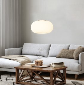 Optica Ø37 Blanc suspension De Eglo - La suspension Optica est un plafonnier moderne et &eacute;l&eacute;gant qui diffuse une lumi&egrave;re douce et agr&eacute;able dans toute la pi&egrave;ce.