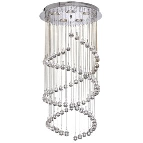 Hallway Ø40 Chrome De Searchlight - L'élégante suspension « Hallway » apporte une touche raffinée aux couloirs et aux cages d'escalier.