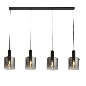 Sweden 142cm Noir De Searchlight - Sa forme allongée le rend idéal au-dessus d'une table de cuisine ou de salle à manger, et sa hauteur réglable lui permet de s'adapter à différentes hauteurs de plafond.