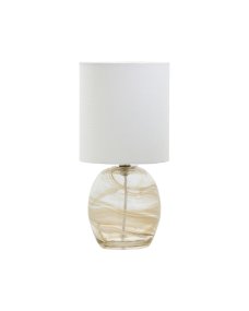 Hite 44cm Blanc cassé lampe de table De House Doctor - La lampe de table Hite est une lampe d&eacute;corative qui allie le verre travaill&eacute; &agrave; la main &agrave; un tissu doux.