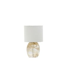 Hite 28cm Blanc cassé lampe de table De House Doctor - La lampe de table Hite est une lampe d&eacute;corative qui allie le verre travaill&eacute; &agrave; la main &agrave; un tissu doux.