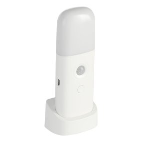 Merta Blanc portable De Eglo - Le bouton de la lampe permet de régler facilement la luminosité et la température de couleur (blanc chaud ou blanc froid) selon vos préférences.