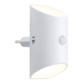 Merta Blanc applique murale De Eglo - À une hauteur d'installation de 1,2 mètre, le détecteur a une portée de 5 mètres et un angle de détection de 120°.