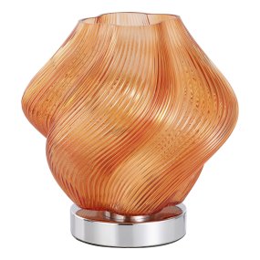 Vicenne 23cm Orange De Eglo - La suspension décorative Vicenne est en verre orange avec des détails chromés.