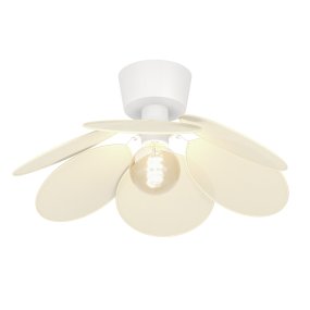 Binacua Ø45 Beige plafonnier De Eglo - Binacua est un plafonnier décoratif doté d'un abat-jour en tissu beige en forme de fleur.