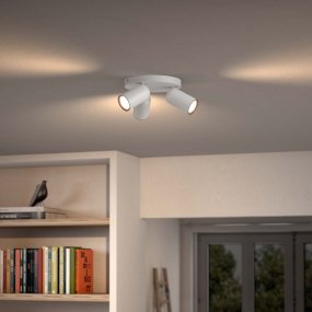 Pongee 3 Blanc spot De Philips - Issu de la collection myLiving Contemporary, il associe des formes élégantes à un éclairage de haute qualité, idéal pour les intérieurs contemporains.