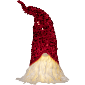 Joylight Père Noël ROUGE De Star Trading - P&egrave;re No&euml;l lumineux &agrave; piles avec chapeau scintillant.
