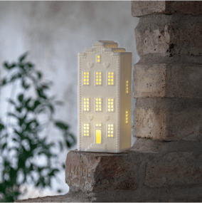 Vinter 21cm Blanc De Star Trading - Elle s'illumine et diffuse une belle lumi&egrave;re blanche et chaude.