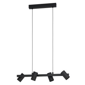 Gatuela 76cm Noir suspension De Eglo - La surface noire crée une impression élégante et sophistiquée et est parfaite pour les intérieurs modernes tels que les cuisines, les salles à manger ou les espaces de travail où un éclairage ciblé n'est pas souhaitable.