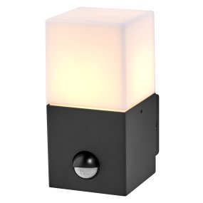 Figo Sensor Gris foncé lampe d’extérieur De Ledvance - Il est disponible avec ou sans détecteur de mouvement PIR et capteur de lumière du jour, ce qui le rend idéal pour allumer automatiquement la lumière lorsqu'un mouvement est détecté ou lorsque l'obscurité tombe.