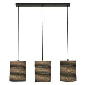 Cardboard Cylinder 83cm Brun suspension De Osram - Les abat-jour, fabriqu&eacute;s &agrave; partir de plusieurs couches de carton, cr&eacute;ent un beau jeu de lumi&egrave;re dans la pi&egrave;ce lorsqu'ils sont &eacute;clair&eacute;s et contribuent &agrave; une atmosph&egrave;re chaleureuse et naturelle.
