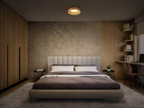 Bamboo Paper Ø30 Nature plafonnier De Ledvance - Den naturliga formgivningen och det naturliga materialet g&ouml;r att den passar in i n&auml;stan alla hem och stilar.