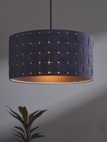 Felt Weaving Ø38 Gris foncé suspension De Ledvance - Dekorativ pendel med sk&auml;rm gjord av fl&auml;tad filt vilket ger en fin och varm ljusspridning i rummet.