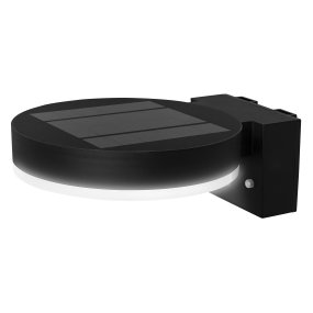 Single Circle Sensor Noir lampe solaire De Ledvance - Le capteur de mouvement PIR intégré et le capteur de lumière du jour allument automatiquement la lampe lorsqu'un mouvement est détecté dans l'obscurité, garantissant ainsi sécurité et efficacité énergétique.