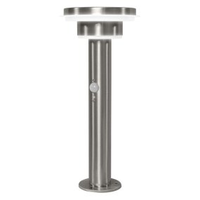 Double Circle Sensor Acier lampe solaire De Ledvance - Le capteur de mouvement PIR int&eacute;gr&eacute; et le capteur de lumi&egrave;re du jour allument automatiquement la lampe lorsqu'un mouvement est d&eacute;tect&eacute; dans l'obscurit&eacute;, garantissant ainsi s&eacute;curit&eacute; et efficacit&eacute; &eacute;nerg&eacute;tique.