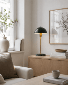 Dito 47cm Vert lampe de table De Nordic Lighting - La lampe est fournie avec un c&acirc;ble transparent de 1,8 m, un interrupteur et une prise secteur.