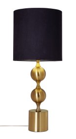 Prakt 60cm Laiton brossé lampe de table De Cottex - La magnifique lampe de table en métal et textile est une lampe élégante et accrocheuse qui ajoute une touche sophistiquée à la pièce.