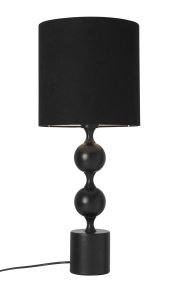 Prakt 60cm Noir lampe de table De Cottex - La magnifique lampe de table en métal et textile est une lampe élégante et accrocheuse qui ajoute une touche sophistiquée à la pièce.
