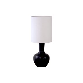 Lill Boda 52cm Noir lampe de table De Nordic Lighting - L'alliance de lignes &eacute;pur&eacute;es et de mat&eacute;riaux naturels fait de cette lampe un v&eacute;ritable objet de d&eacute;coration, qui trouvera parfaitement sa place sur une table d'appoint ou un bureau.