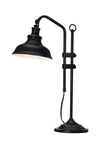New Haven 50cm Noir lampe de table De Cottex - La lampe de table New Haven en métal avec une finition noire antique est une belle lampe au design industriel.