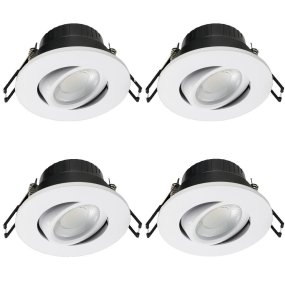 Cheapy 4CCT Pack De 4 Blanc De Designlight - Avec une consommation de seulement 5 W et une luminosité de 550 à 600 lm, il offre un éclairage efficace et économe en énergie.
