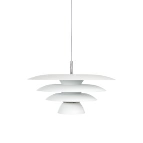 DaVinci Ø43 Blanc mat suspension De Belid - Elle se compose de trois abat-jour de tailles diff&eacute;rentes, cr&eacute;ant ainsi un style expressif et sophistiqu&eacute;.