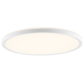 Avola Ø42 Blanc plafonnier De Brilliant - Sa t&eacute;l&eacute;commande permet de r&eacute;gler l'intensit&eacute; lumineuse et la temp&eacute;rature de couleur, du blanc chaud au blanc froid, pour une ambiance lumineuse parfaitement adapt&eacute;e &agrave; chaque occasion et &agrave; chaque besoin.