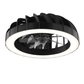 Fanora Ø46 Noir De Brilliant - La luminosit&eacute;, la temp&eacute;rature de couleur, les effets RVB et la vitesse du ventilateur sont facilement r&eacute;glables.