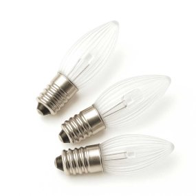 E10 LED 0,2W 2700K Pack De 3 De Pixie Design - Ampoules de rechange en pack de 3, douille E10, 0,2W par ampoule.