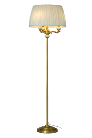 Toulouse Or lampadaire De Aneta Lighting - Le lampadaire Toulouse s&eacute;duit par son design classique et &eacute;l&eacute;gant, rehauss&eacute; de d&eacute;tails d&eacute;coratifs et d'une finition dor&eacute;e raffin&eacute;e.