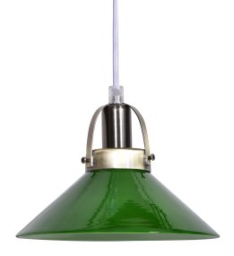 Mäster Ø20 Laiton antique/vert lampe de fenêtre De Lampan - La lampe est fournie avec un c&acirc;ble d'alimentation blanc de 3,5 m et une prise.