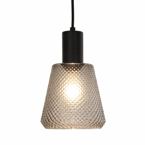 Daimon Ø15 Couleur fumée lampe de fenêtre De Lampan - La suspension et les finitions en m&eacute;tal noir lui conf&egrave;rent une &eacute;l&eacute;gance intemporelle.