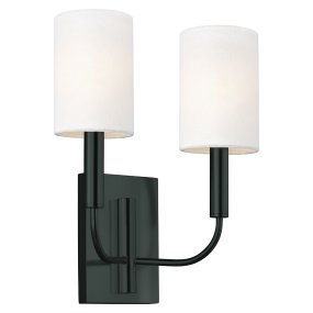 Brianna 36cm Noir De Elstead Lighting - Brianna est une applique murale d&eacute;corative au design a&eacute;rien et minimaliste.