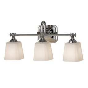 Concord 53cm Chrome lampe de salle de bain De Elstead Lighting - Il est fabriqué en acier et en verre de haute qualité et présente une finition chromée élégante qui lui donne une sensation de luxe.
