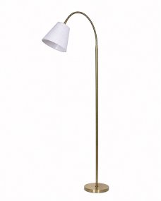 Uno Laiton antique lampadaire De Lampan - Uno est un &eacute;l&eacute;gant lampadaire en m&eacute;tal &agrave; la superbe finition laiton antique, cr&eacute;ant une ambiance chaleureuse et classique.