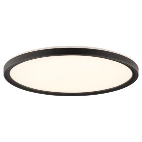 Avola Ø30 Noir plafonnier De Brilliant - Sa t&eacute;l&eacute;commande permet de r&eacute;gler l'intensit&eacute; lumineuse et la temp&eacute;rature de couleur, du blanc chaud au blanc froid, pour une ambiance lumineuse parfaitement adapt&eacute;e &agrave; chaque occasion et &agrave; chaque besoin.