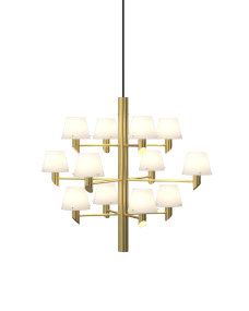 Gil Ø67 Laiton De Herstal - Des ampoules 4&nbsp;W rempla&ccedil;ables et dimmables, &agrave; lumi&egrave;re chaude (330&nbsp;lm), sont incluses et leur intensit&eacute; est r&eacute;glable de 2&nbsp;200&nbsp;K &agrave; 3&nbsp;000&nbsp;K.