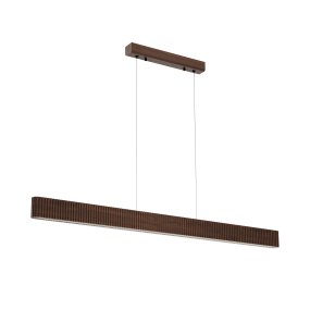 Bannister 150cm Bois foncé suspension De Lucide - Pour s'adapter à tous les environnements et à tous les besoins, la température de couleur est facilement réglable lors de l'installation grâce à un commutateur DIP : d'une lumière chaude et tamisée à une lumière blanche plus vive.
