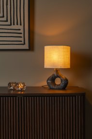 Tomeo 30cm Noir lampe de table De Lucide - La lampe de table Tomeo allie des formes douces à un design élégant et décoratif.