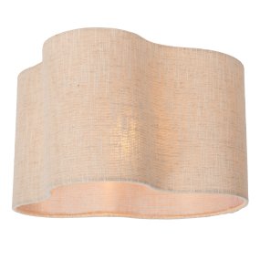 Chantal Ø40 Beige plafonnier De Lucide - L'abat-jour en tissu beige naturel diffuse agr&eacute;ablement la lumi&egrave;re et cr&eacute;e une ambiance chaleureuse et cosy.