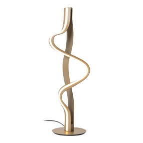 Lambada 60cm Champagne De Lucide - Lambada est une &eacute;l&eacute;gante lampe de table en m&eacute;tal, dot&eacute;e d'une finition champagne exclusive et d'une forme douce et organique qui attire imm&eacute;diatement le regard.