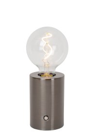 Vivo 23cm Gris foncé portable De Lucide - La lampe de table Vivo est une lampe portable et élégante, idéale pour créer une ambiance chaleureuse.