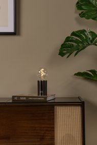 Vivo 23cm Gris foncé portable De Lucide - La lampe de table Vivo est une lampe portable et élégante, idéale pour créer une ambiance chaleureuse.